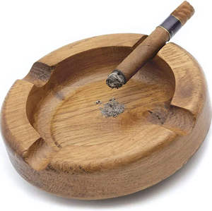 Luxury Solid Wood 4-Piece Cigar Accessories <b>Ashtray</b> for Home or Hotel Use - Product Image 3