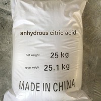 Acide citrique anhydre de qualité industrielle 99,5 % CAS 77-92-9 Poudre blanche Détartrage de chaudière Traitement de l'eau Chélateur