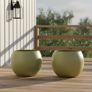 Maceta de Hierro Estilo Rústico Dorado Mate, Personalizable, Ecológica, Duradera y Ligera para Interiores y Jardines - Product Image 1