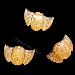 Piedra Preciosa Natural de Piedra Lunar Melocotón, Escarabajo Egipcio Tallado a Mano de 22mm, Piedra Suelta Tallada para Fabricación de Joyas al por Mayor - Product Image 6