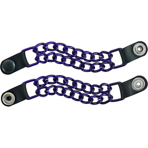 Extenseur de gilet de moto Samroz Sports - Chaîne double argentée unie avec design couleur revêtement poudré et boutons-pression - Product Image 4