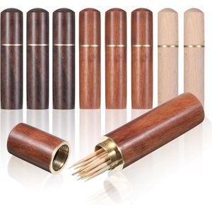 8pcs Portable Multi-Function Wooden Toothpick Dispenser Toothpick <b>Case</b> for Storing <b>Needles</b> and Pillets Toothpick Holder - Product Image 4