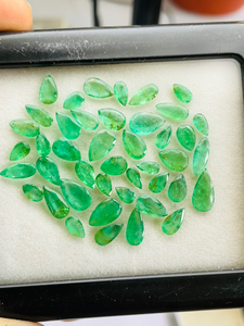 Natural Zambia Emerald Pear Cut AAA Quality Green Gemstones 43pcs Lot for Jewelry Making Perfect Polishing <b>Cheap</b> Price - Product Image 5