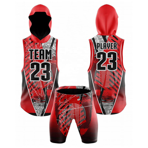 Conjunto de Pantalones Cortos y Camiseta de Baloncesto Sublimados Team 23, Ropa Deportiva de Secado Rápido sin Mangas con Capucha, Unisex para Adultos, Todas las Temporadas - Product Image 1