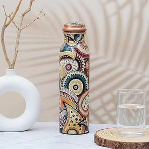 Botella de Agua Ecológica de Doble Pared de Cobre Impresa, de Lujo y Calidad Premium, Compre Directamente de Proveedor Indio a Bajo Precio - Product Image 4