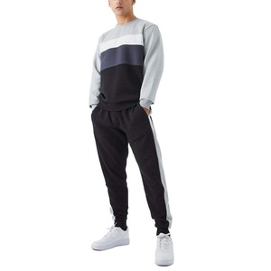 High Quality Printing logo Men's Sweat Suit Crew Neck 100% Cotton Sweatshirt Jogger Set <b>Tracksuits</b> for Men - Product Image 1