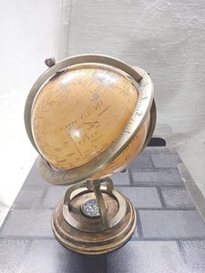 Globe terrestre vintage décoratif avec support en métal antique, décoration de bureau éducative, cadeau pour la maison ou le bureau - Product Image 6
