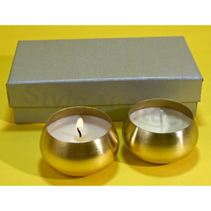 Petites bougies en métal (lot de 2) parfumées pour Noël, Pâques, anniversaire, Saint-Valentin et les célébrations de Diwali - Product Image 2