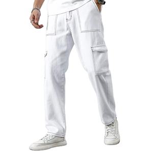 Nuevo diseño, pantalones vaqueros de alta calidad para hombre, precio barato, pantalones vaqueros ajustados para hombre, pantalones vaqueros Cargo con costuras en contraste, tamaño y estilo personalizados - Product Image 1