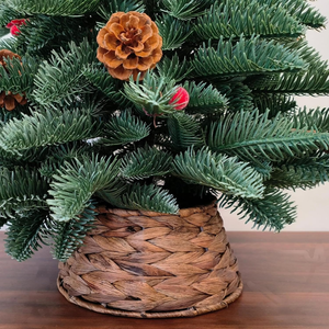 Farmhouse Mini Water Hyacinth <b>Christmas</b> Tree Collar Tree Skirt Basket Ring for <b>Christmas</b> Tree Wholesale from Vietnam - Product Image 4