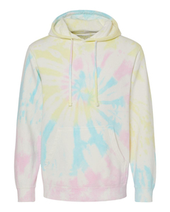 Sweat-shirt à capuche unisexe tie-dye coupe classique en molleton bouclette décontracté pour le printemps avec poche – Vente en gros sous marque privée - Product Image 1