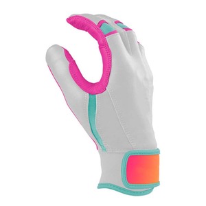 Gants de frappe en cuir rose, rembourrés, avec fermeture auto-agrippante, unisexes, pour entraînement adulte - Product Image 2