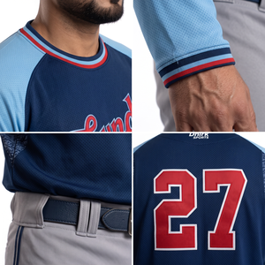 Maillot de baseball rétro pour homme, 100% polyester, sublimé, avec impression numérique du nom et du logo de l'équipe, personnalisable OEM - Product Image 4