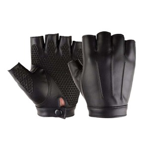 Guantes de Gimnasio de Medio Dedo, Transpirables, de Material PU, Antideslizantes, con Protección para la Palma, Unisex, para Entrenamiento de Verano, con Cierre de Tirón - Product Image 5