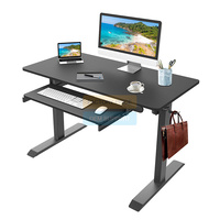 Meilleure table autoélévatrice avec tiroir Support pour s'asseoir Cadre métallique Moteur unique Hauteur réglable Bureau électrique debout