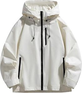 Veste coupe-vent unisexe simple à capuche, personnalisable avec logo, pour l'escalade en extérieur, imperméable, pour hommes et femmes, vente en gros d'usine - Product Image 1