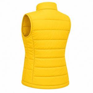 Chaleco Acolchado Térmico Transpirable para Mujer, Estilo Casual, Cuello Alto, Cierre de Cremallera, Sin Mangas, Color Sólido - Product Image 6