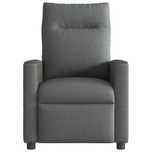 Fauteuil inclinable de massage en tissu gris foncé - Product Image 3