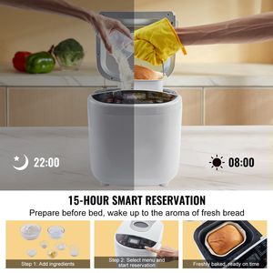 Macchina per il pane automatica da 19,5 libbre con teglia in ceramica antiaderente, impastatrice per pane senza glutine e integrale - Product Image 5