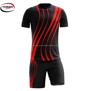 Uniforme de Fútbol Unisex de Manga Corta para Adultos, 100% Poliéster, Impresión de Logotipo Personalizado, Nombre del Equipo, Ropa Deportiva de Alta Calidad para Exteriores, OEM - Product Image 2