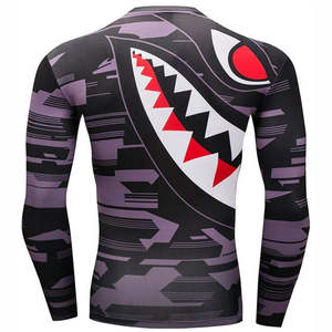 Vente en gros de rashguards personnalisés sur mesure avec impression par sublimation, haute qualité, compression - Product Image 2