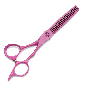 Ciseaux de coiffure professionnels Tegra en acier inoxydable chirurgical pour droitiers, 28 dents, manche moyen, kit pour barbier - Product Image 1