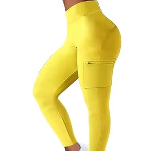 Breathable High Quality Women <b>Leggings</b> Unique Design Multi <b>Pockets</b> High Vintage Style Polyester+Spandex Fabric Custom Colors - Product Image 6