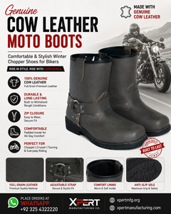 Botas de Motocicleta Impermeables para Hombre de XPERT MANUFACTURING CO., de Secado Rápido y Transpirables, para Motocicletas Chopper, Cruiser y Touring - Product Image 1