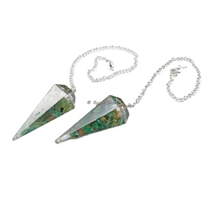 Super Qualité En Gros Cristal Naturel Vert Aventurine Orgone Pendule Magnifiquement Agate Gravure Top Vente Feng Gemstone - Product Image 1