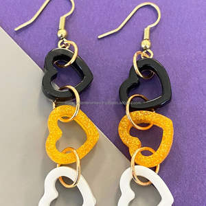 Résine époxy artisanat anneau d'oreille conception Unique anneau d'oreille résine anneau d'oreille antique femmes boucle d'oreille - Product Image 2