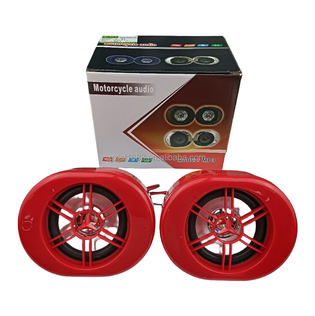 2024 Popular Waterproof Motorcycle Scooter Universal Audio Speaker Bluetooth Remote Control Usb Digital Radio Mp3 Player