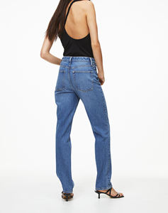 Jeans Vaqueros Anchos Personalizados para Mujer, Estilo Vintage, Lavados, con Bordado, Diseño de Jeans Anchos de Mezclilla - Product Image 2