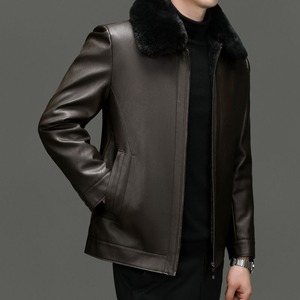 Chaqueta de cuero de diseño de moda para hombre, nueva llegada, chaquetas de cuero para hombre, chaqueta de cuero vacuno de primera calidad - Product Image 3