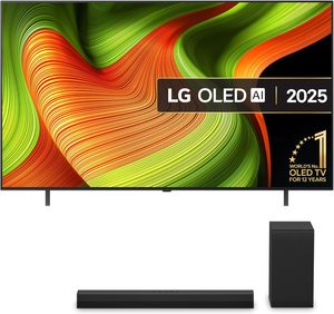 ทีวี OLED 4K สมาร์ททีวี ขนาด 55 นิ้ว พร้อมโปรเซสเซอร์ AI 120Hz สำหรับ Vision Atmos ระบบ WebOS 25 สำหรับเล่นเกม สีดำ - Product Image 1
