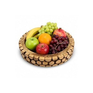 Bol à fruits artisanal en bois de manguier - Centre de table en bois artisanal - Vente en gros - Product Image 2