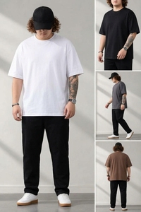 Camiseta de Manga Corta para Hombre con Estampado Digital, Cuello Redondo, Informal, de Algodón - Product Image 2