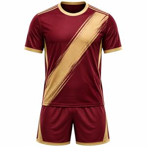 Servicio OEM, Conjunto de Fútbol Ligero a Cuadros, Manga Corta, Poliéster Transpirable, Uniforme Personalizado para Adultos - Product Image 4