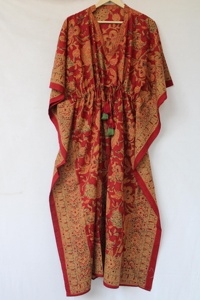 Hand Block Printed Cotton <b>Kaftan</b> Floral Print Beautiful Cotton <b>Kaftan</b> Dress Night Wear Women's Beach Wear Dress Long <b>Kaftan</b> - Product Image 3