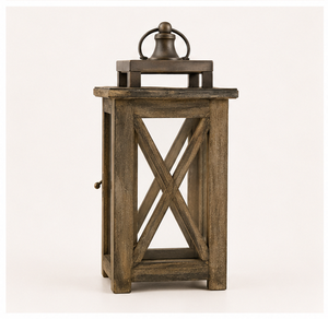 Farol de Madera Rústico Personalizado al por Mayor, Portavelas Decorativo para Bodas, Farol Colgante Vintage de Madera y Metal - Product Image 2