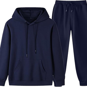 Conjunto Deportivo de 2 Piezas con Sudadera con Capucha y Pantalones Deportivos, Estampado Unisex, Transpirable, Talla XL para Hombre y Mujer, Diseño Sólido, Invierno - Product Image 3