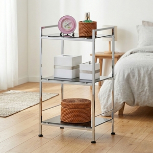 Modern 3-Tier Metal Bathroom Corner Stand Home Storage Furniture for Hotels Wholesale Household Storage <b>Shopee</b> Taiwan Sale - Product Image 3