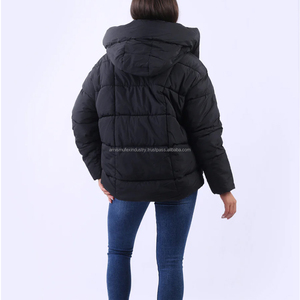 Chaqueta acolchada estilo bombardero cálido de Invierno para mujer Tela de poliéster acolchada con líneas decorativas Estilo burbuja acolchada - Product Image 4