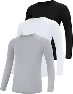 เสื้อรัดรูปแขนยาวระบายอากาศได้ดีสำหรับเด็กผู้ชาย ผ้าเย็นสบาย ตะเข็บเรียบ ป้องกันแสงแดด ออกแบบมาเพื่อการเล่นกีฬาทางน้ำและบราซิลเลียนยิวยิตสู - Product Image 5