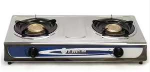 Cuisinière à gaz double usage en acier inoxydable (GN/GPL) pour hôtels et foyers, avec allumage piézoélectrique - Product Image 4