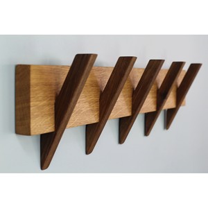 Perchero de Pared de Madera con Estantes y Ganchos - Organizador Rústico para Entrada - Product Image 3