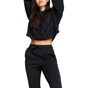 2026 <b>Women's</b> Heavyweight <b>Fleece</b> Zip-Up Crop <b>Top</b> Hoodie Breathable Streetwear with Custom Logo and Hooded Collar - Product Image 2