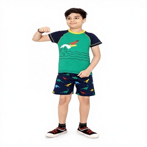 Vente en gros de vêtements de rue pour enfants, ensemble de Shorts à capuche 100% coton imprimé, vêtements pour petits garçons, super vente en ligne inde - Product Image 1