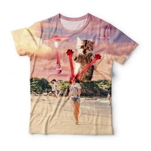 T-shirt pour homme imprimé Cosmic Deer, manches courtes, col rond, coupe classique, décontracté, tricoté, motif imprimé numérique - Product Image 2