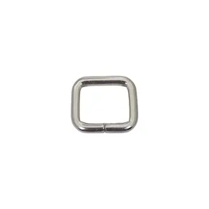 22mm bolso de mano accesorios de Metal correas correa de tela uso Rectangular cuadrado Alambre de Metal anillo de hebilla de hierro
