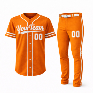 Ensemble de baseball grande taille couleurs personnalisées, vêtements de sport d'été pour hommes de haute qualité, respirants et à séchage rapide, vente en gros - Product Image 6